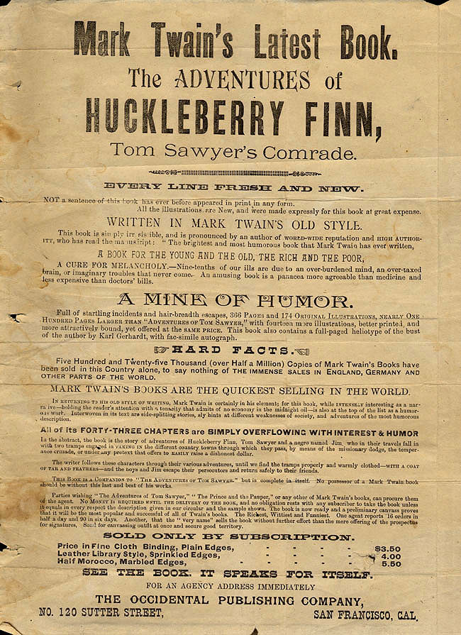 1885 ADVERTISING BROADSIDE