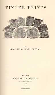 TITLEPAGE: GALTON'S FINGER PRINTS