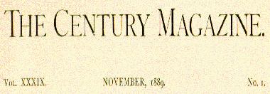 1889 CENTURY MAGAZINE MASTHEAD