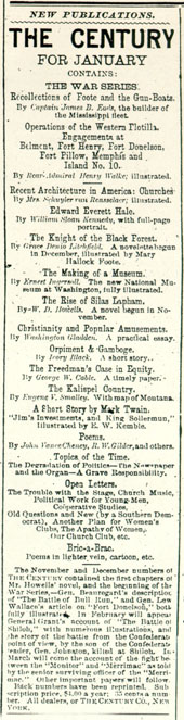 1884 MAGAZINE ADVERTISEMENT