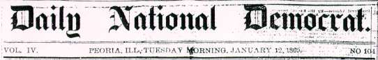 Peoria National Democrat, 12 January 1869