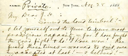 DETAIL: 1868 LETTER TO TWICHELL