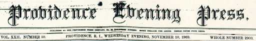 Providence Evening Press, 10 November 1869