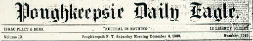Poughkeepsie Daily Eagle, 4 December 1869