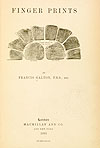 TITLEPAGE: GALTON'S FINGER PRINTS
