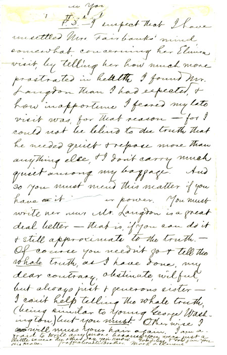 1868 LETTER TO LIVY, PS