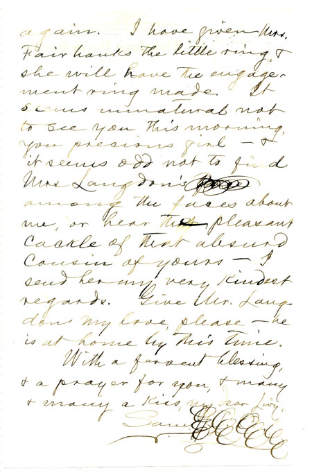 1869 LETTER TO LIVY