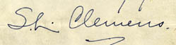 SIGNED SL CLEMENS
