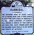 HANNIBAL TOURIST SIGN