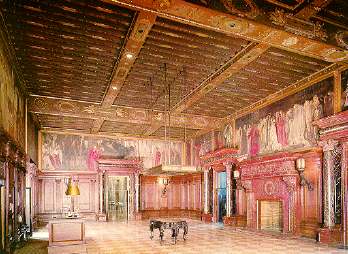 BOOK DELIVERY ROOM WITH ABBEY MURAL, BOSTON PUBLIC LIBRARY